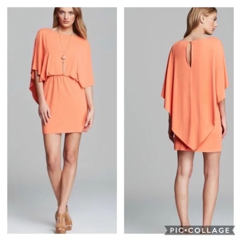 Trina Turk Willow Blouson Jersey Dress — Orange, Size 2 - MSRP $288